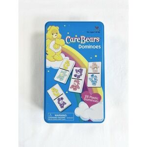 Vintage 2004 Care Bears Dominoes w/ Collector's Tin 27 Pieces Cardinal Games